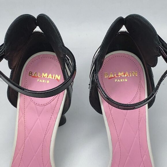 Balmain Eden 95MM Colorblocked Patent Leather Sandals size 37 - Picture 11 of 14